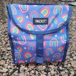 PACKIT Rainbow Lunch Bag - Blue NWOT